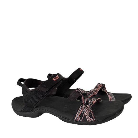 Teva Shoes - Teva Women's Verra Black & Pink Geometric Print Straps Sandals